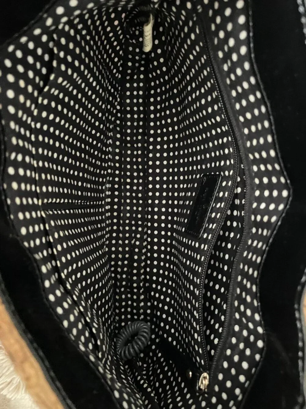 Kate Spade Shoulder Bag-Cork and Black Leather